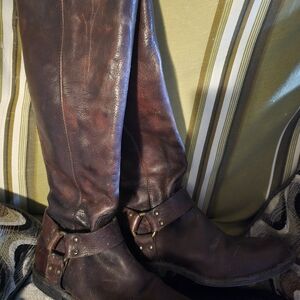 Frye Dark Brown Leather Boots